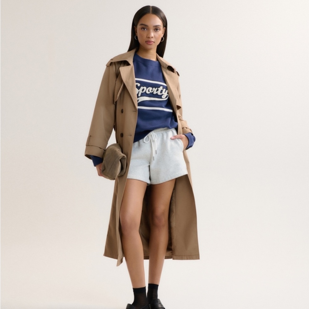 Abercrombie & Fitch Tan oversized Trench Coat